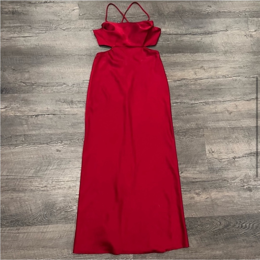 Hello Molly Red Maxi Dress with Spaghetti Straps - Picture 10 of 10